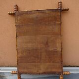 Old wood mirror bamboo 76 x 60 cm