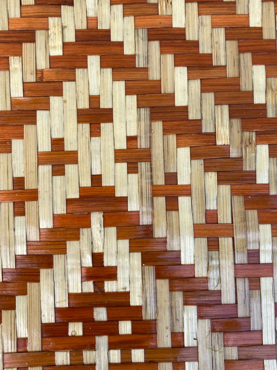 Rattan top and woven wood 1970