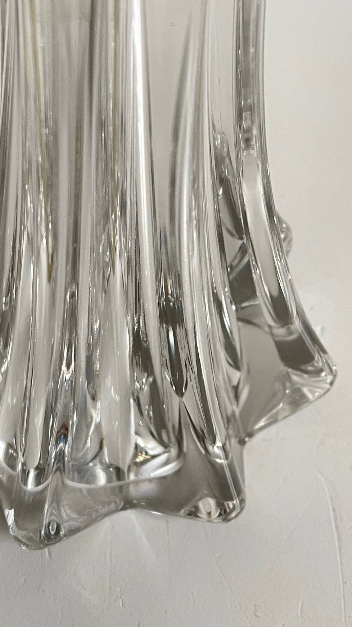Art deco crystal star lamp base