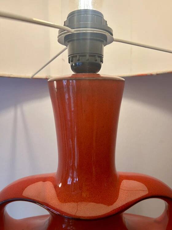 Rare design lamp pan ceramic - west german pottery
