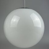 1960s and 1970s Globe Lamp, Hanging Lamp, Glass Ceiling Lamp, Space Age Des