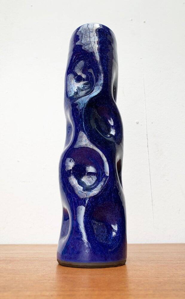 Organic ceramic vase from the mid-century by BKW Böttger Keramik Wandsbek, Hamburg, Germany, 1960s.