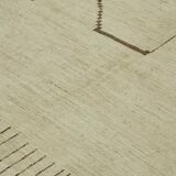 Handwoven Turkish Rustic 277 cm x 370 cm Beige Wool Carpet