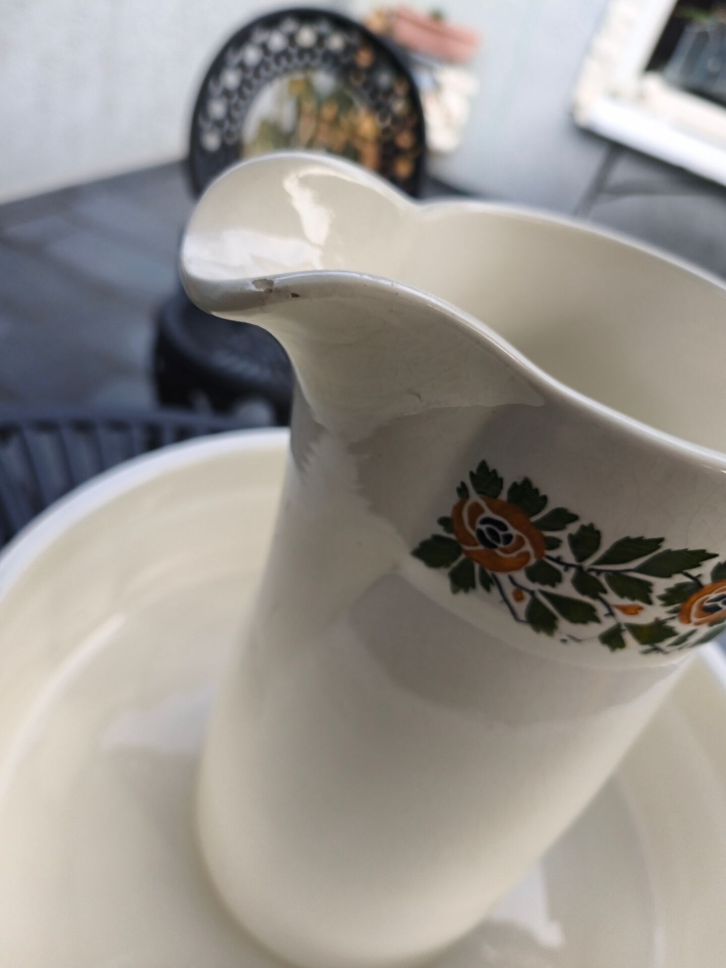 Vintage toilet set in Villeroy & Boch earthenware (1920-1931)