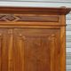 Large antique wardrobe in solid walnut
