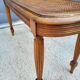 Louis XVI style piano bench in wood and cane