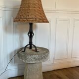 Large vintage wrought iron lamp from the 1950s