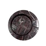 Sergio Asti, red Levanto marble ashtray bowl, UP&UP Carrara Italy, 1970s