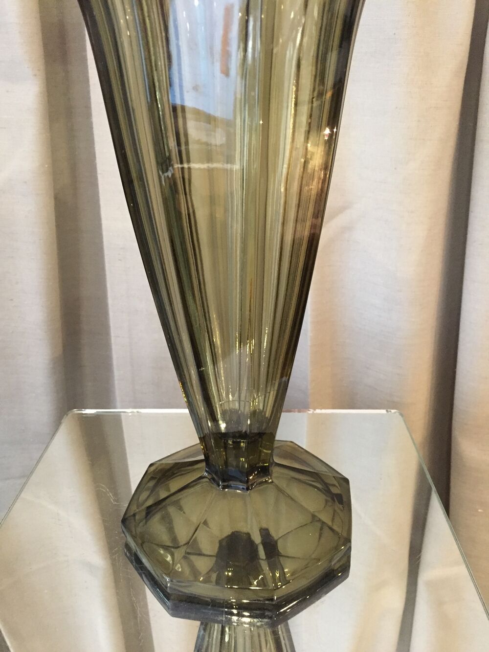 Czechoslovak smoked glass vase from the 1970s