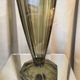 Czechoslovak smoked glass vase from the 1970s