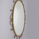 Miroir en métal doré conçu par Pier Luigi Colli, années 1950
