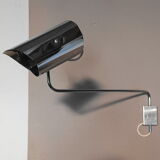 Pair of large chrome wall lamps from the 70s
