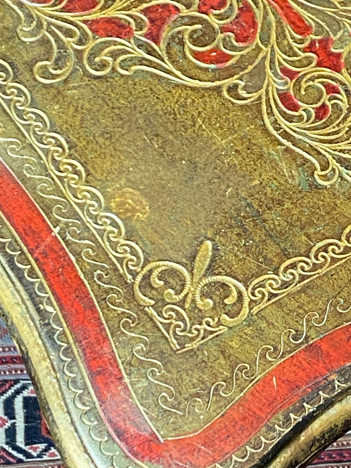 Florentine wooden side table