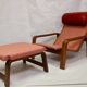Pulkka chair and ottoman by Ilmari Lappalainen for Asko, 1963