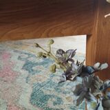 Solid oak farmhouse table, gilded and patinated, two drawers, 260 x 100 cm