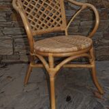 Armchair in rattan in Assisi year circa 1970