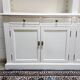 White bookcase library cabinet bookcase with ladder
