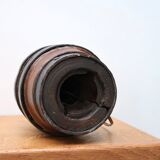 Folk art lamp base in wood and metal, 1970s