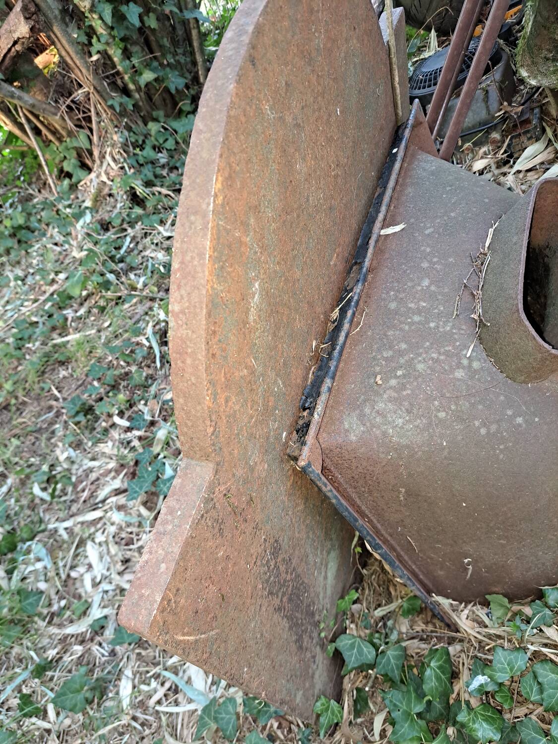 Antique fireplace backplate