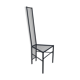 Chair with high back in vintage metal 1980