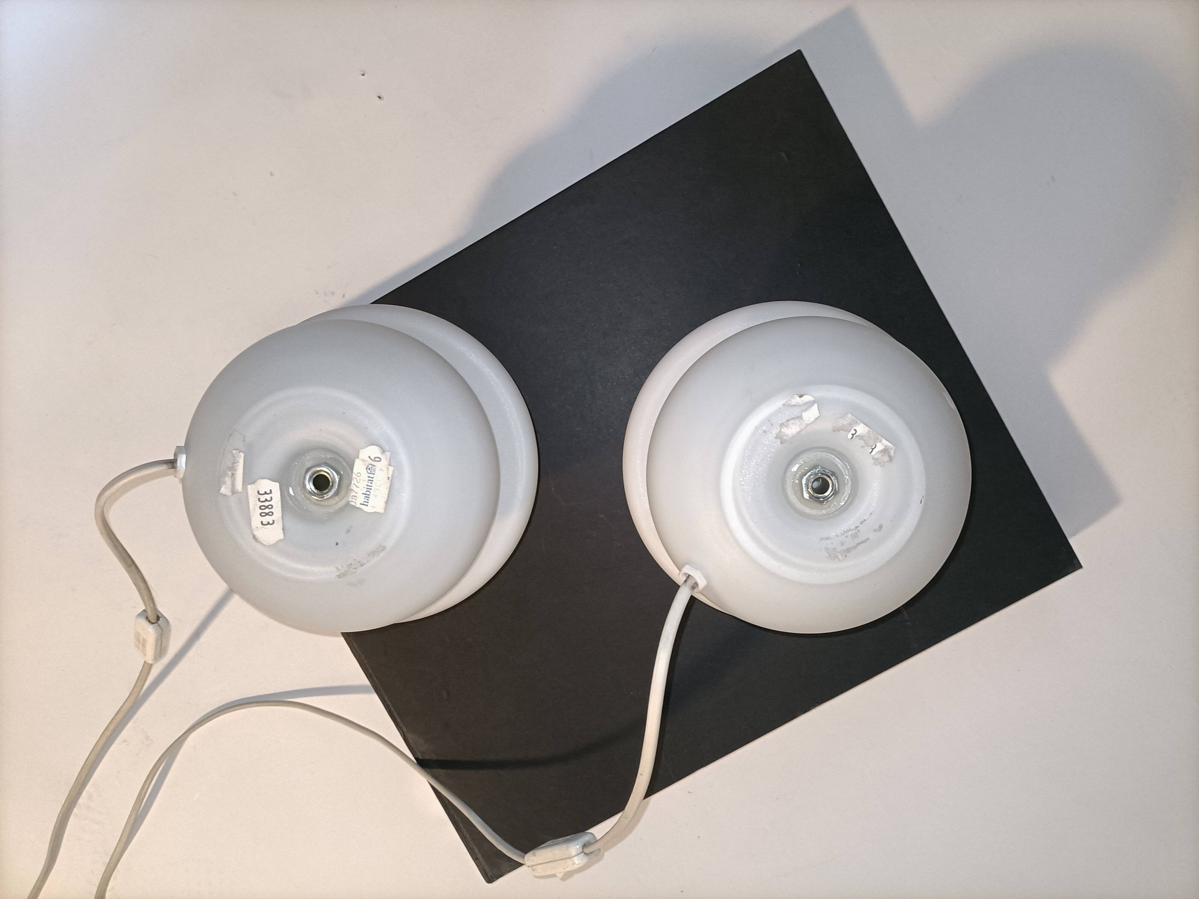 Pair of lamps Habitat Vintage model Alpha 2 1980's