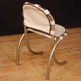 Set of 4 Italian Chairs in steel and fabric design Bazzani