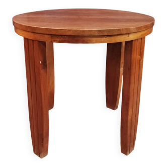 Art Deco side table in solid walnut