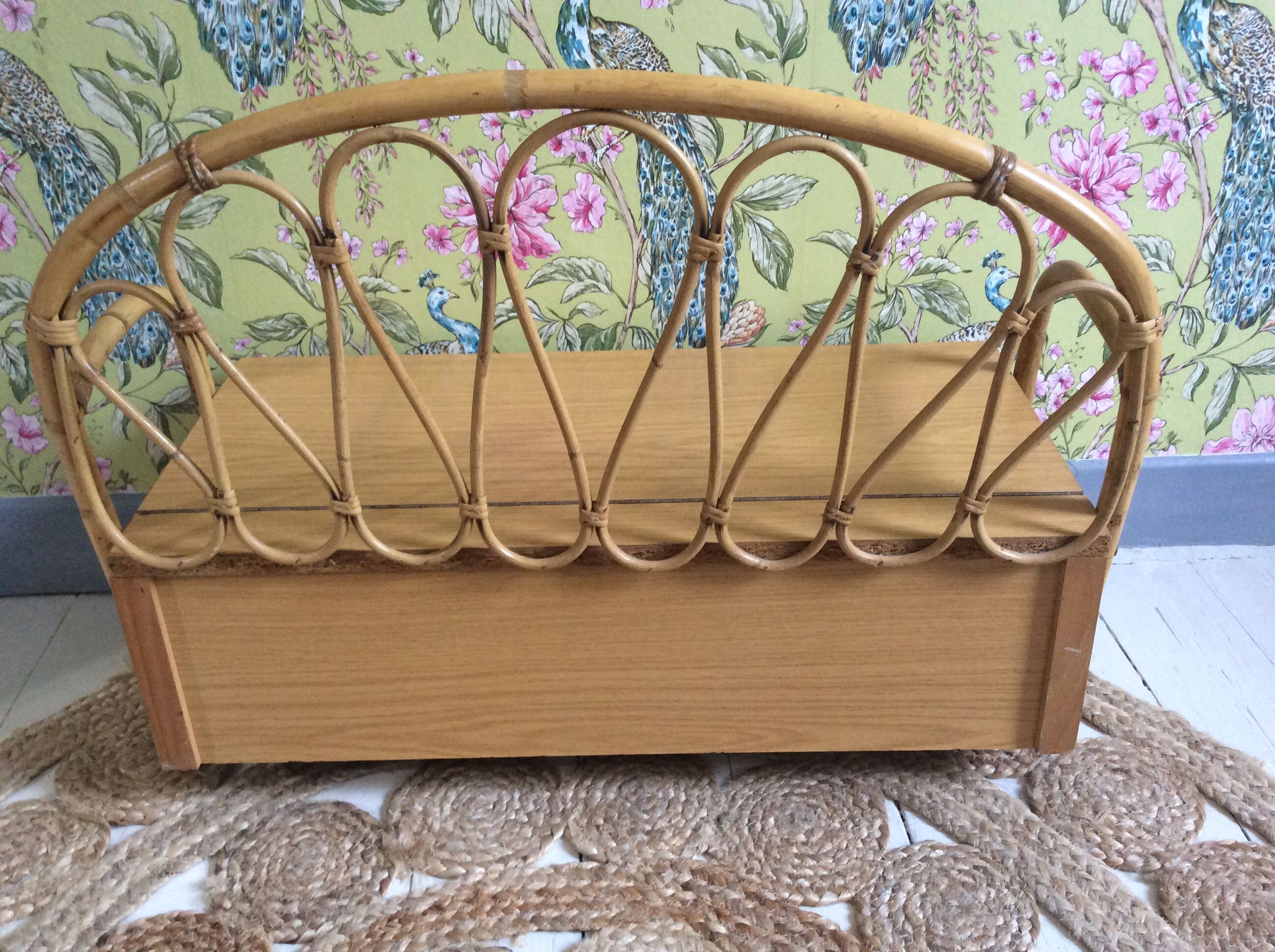 Bench chest child rattan vintage
