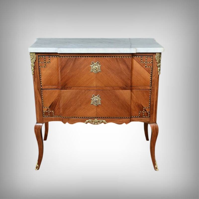 Petite Commode en Acajou, style Transition Louis XV / Louis XVI – Début XXe