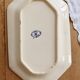 Plat de service ovale terre de fer Longchamp Rouen XIXe