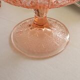 Pink glass cup