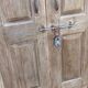 Large old double wooden door