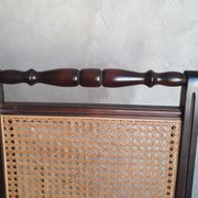 Chaise pliante en bois et cannage style anglais