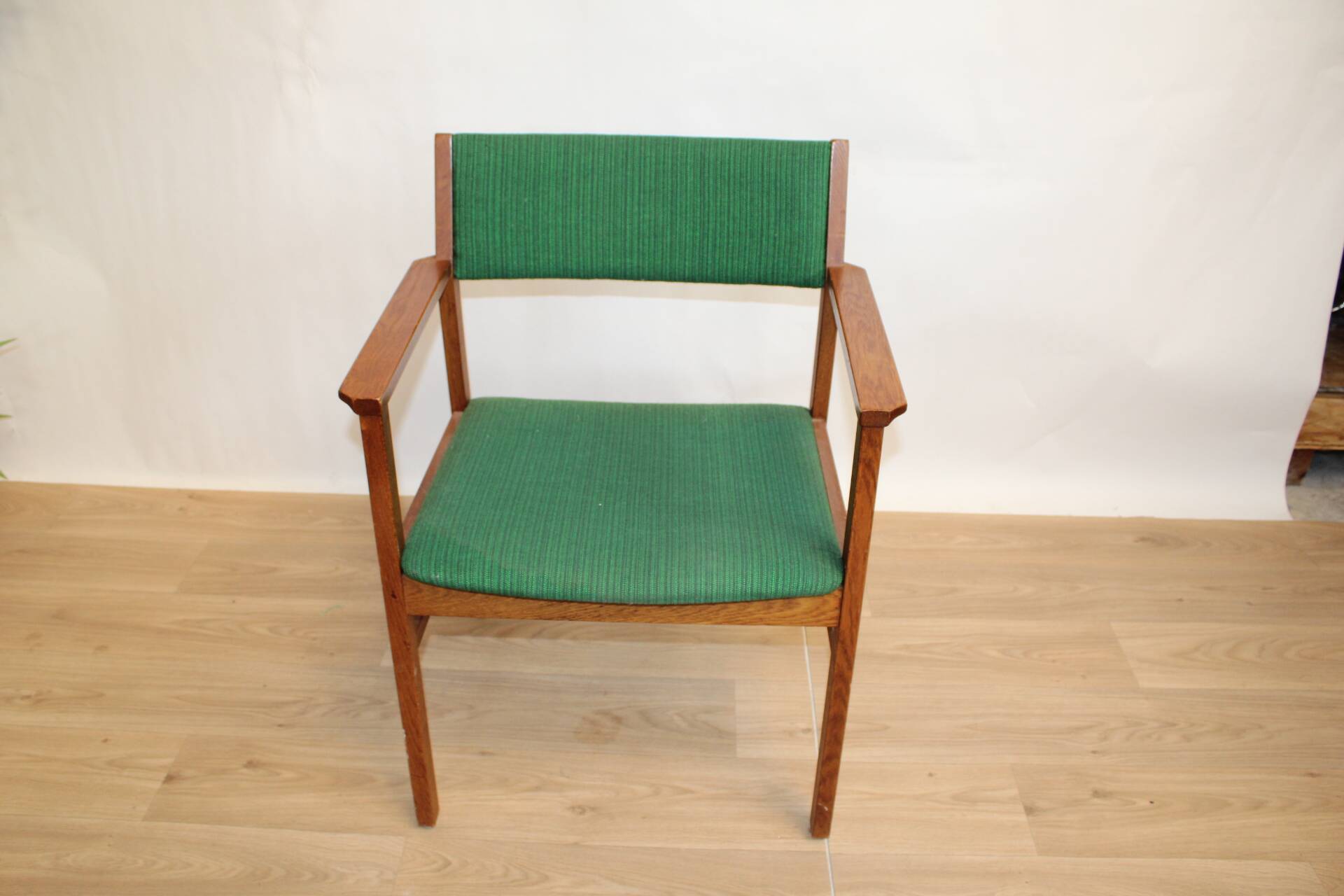 Kinnarps Oslosund armchair in oak and fabric 1960 Sweden