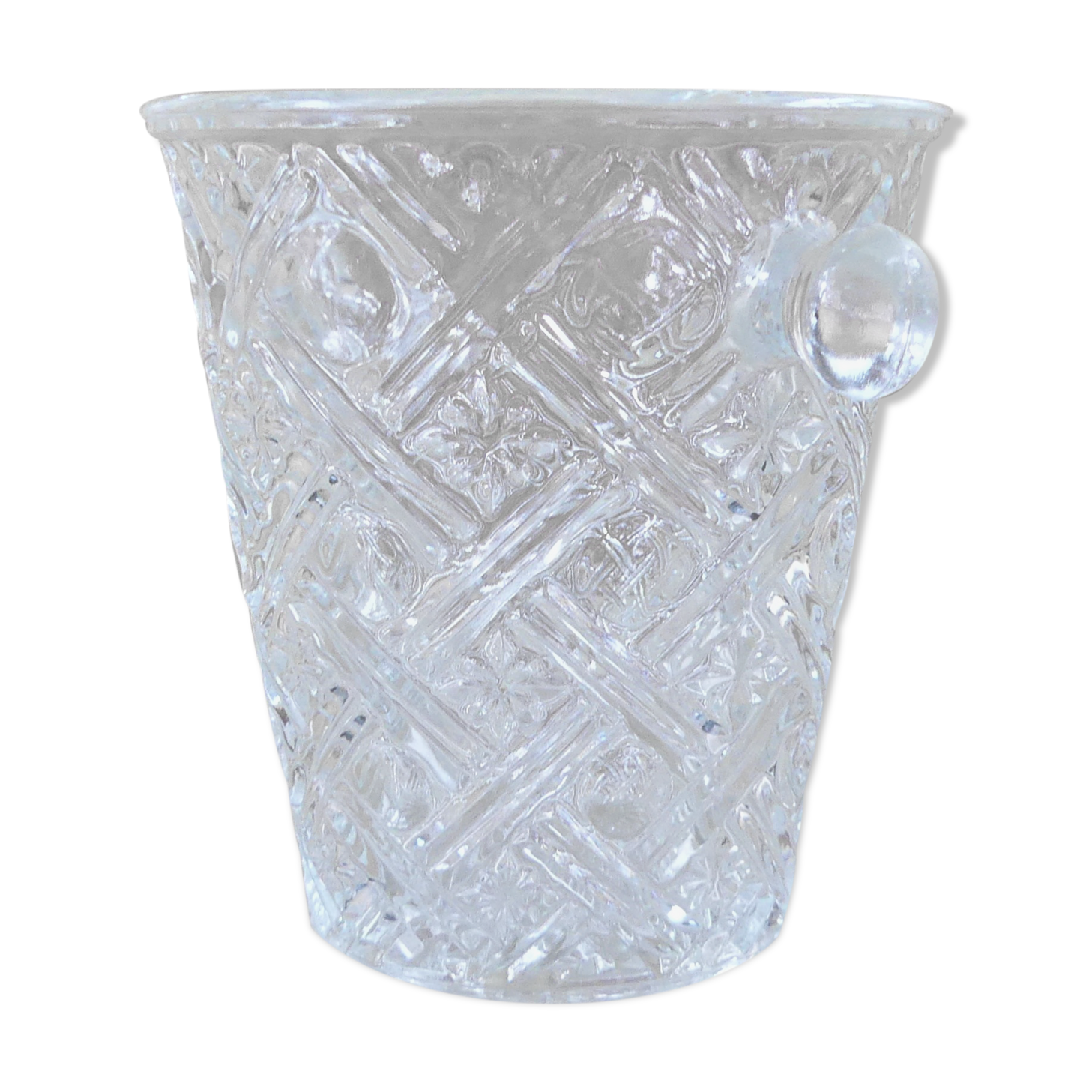 Vintage glass ice cream bucket- Retro decoration