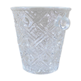 Seau à glaçons vintage en verre- déco rétro