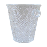 Seau à glaçons vintage en verre- déco rétro