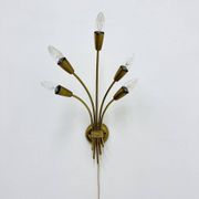 Mid-century brass wall light sconce, 1950s