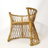 Rattan children's chair from the 1960s to 1970