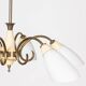VINTAGE 50'S CHANDELIER IN GLASS AND BRASS ITALIAN DESIGN