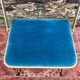 Folding chair in gold-tone metal and velvet, 1960s-70s