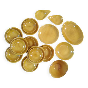 Salins Earthenware Dinner Service, Provence Model, 70'