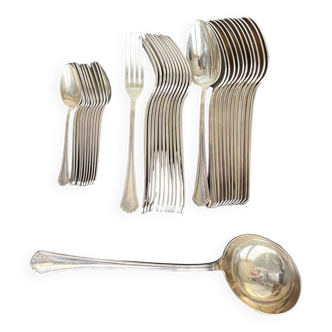 Silver metal cutlery part (36 pieces)