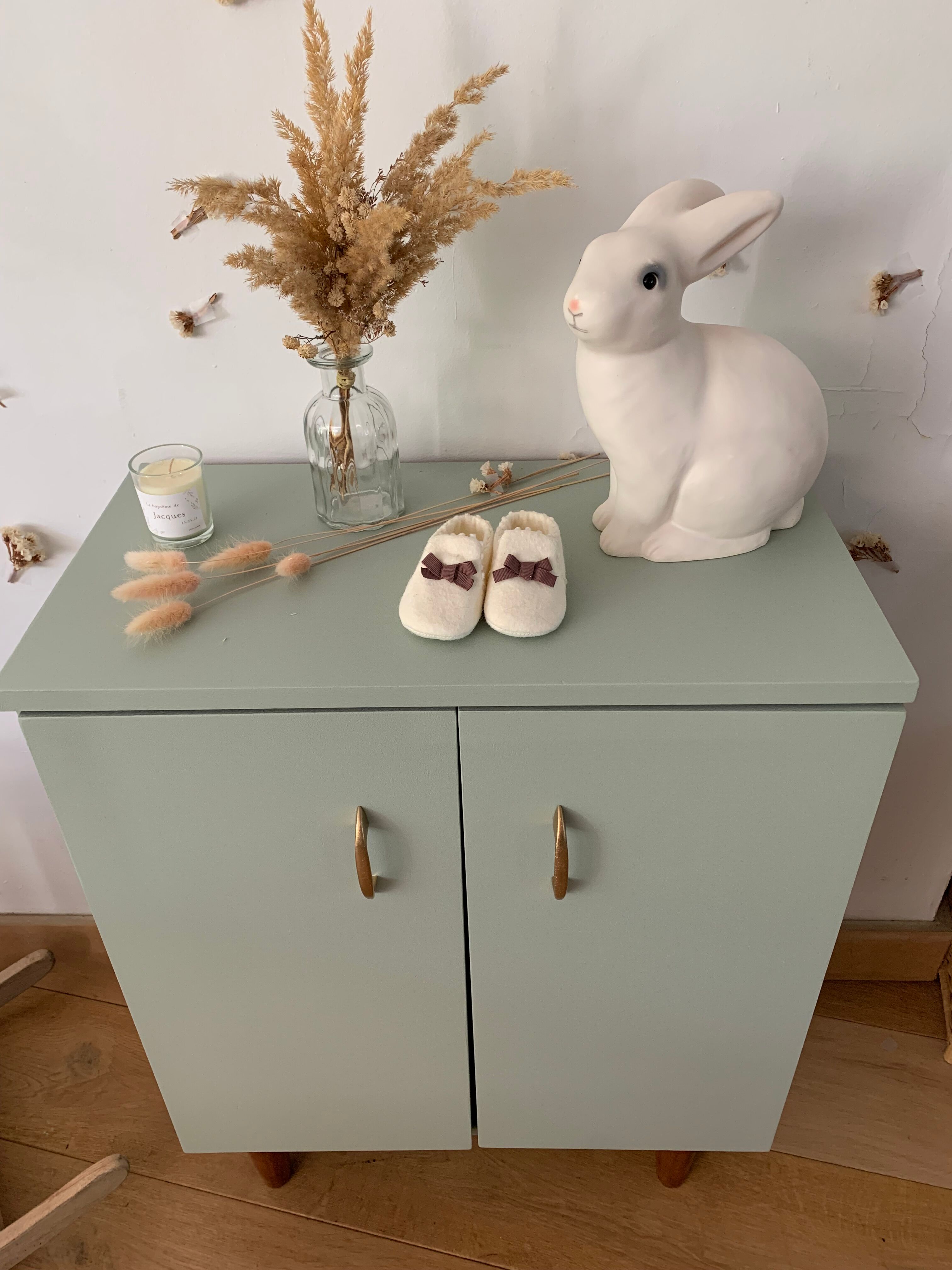 Almond green cabinet