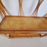Set of bamboo and rattan shelves