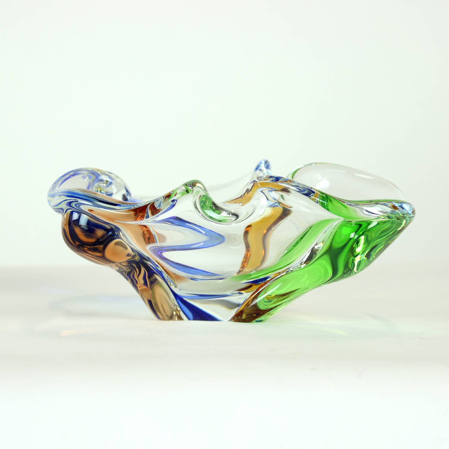 Design Art Rhapsody Collection glass bowl by Frantisek Zemek, Czechoslovakia 1960s