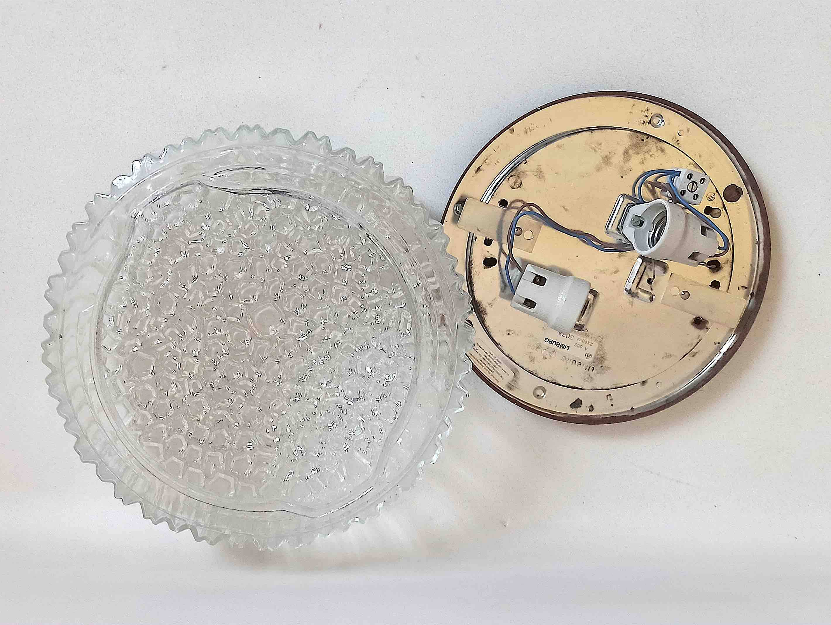 Helen Tynell ceiling light, Limburg glassworks, 1970s, diameter 30 cm