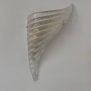 Pair of vintage pressed molded wall sconces, Murano glass, Italy, 1980
