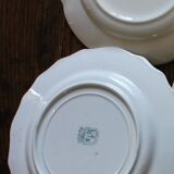 6 small paired plates Badonviller Saint Amand Luzin Digoin Sarreguemines