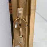 Mid-century Modern Italian Sculptural Backlit Mirror in Murano Glass Brass